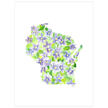 Load image into Gallery viewer, Wisconsin Violet fine art print
