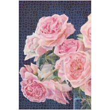 Load image into Gallery viewer, Pink Roses on Navy Blue jigsaw puzzle
