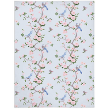 Load image into Gallery viewer, Minky blanket, Betsy chinoiserie blue multi trees
