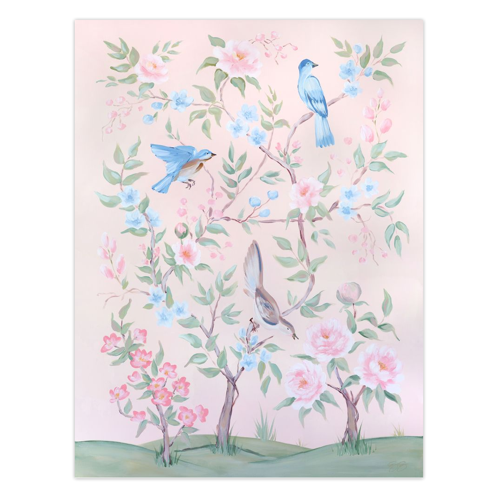 Blush Chinoiserie note card set