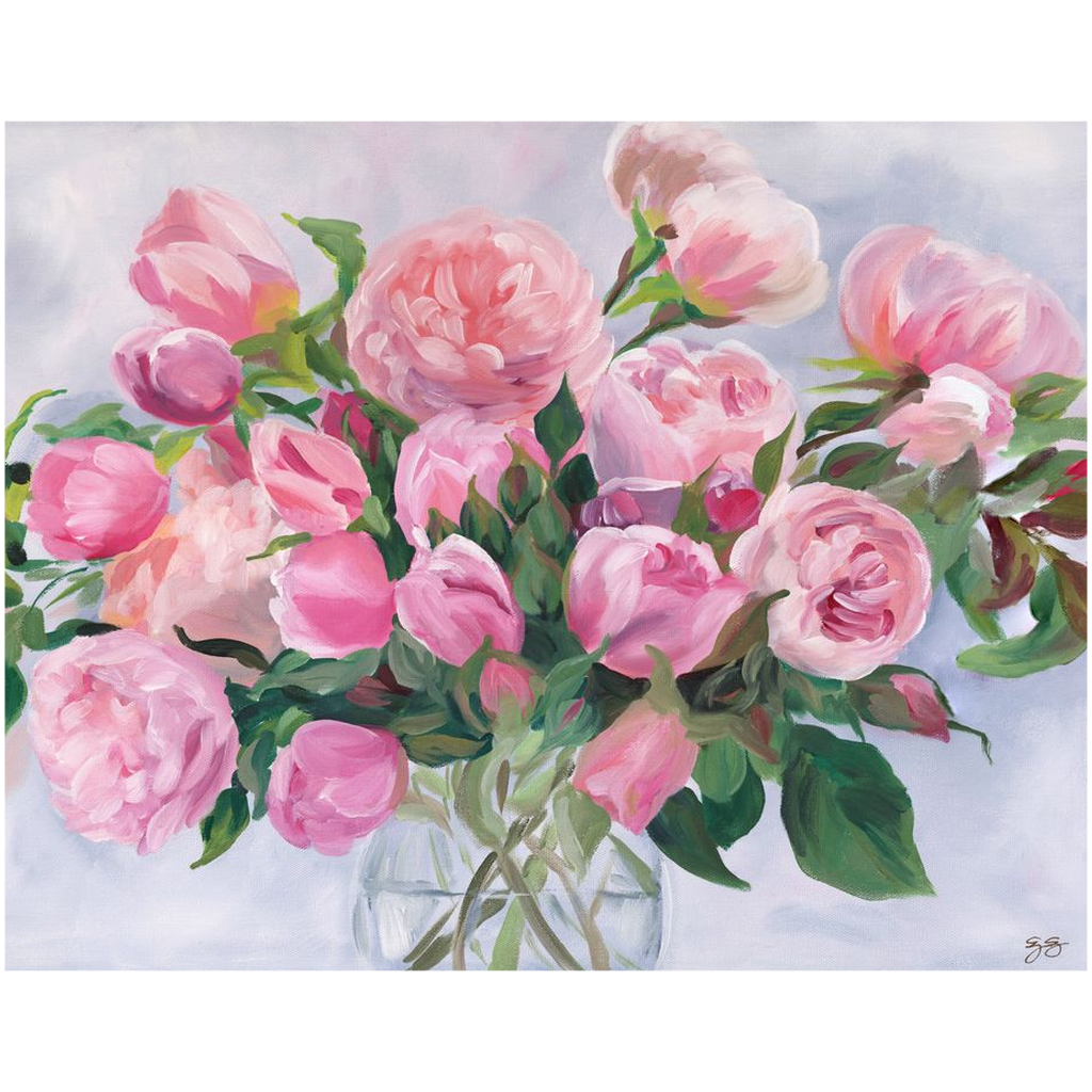 Garden Rose, a fine art print on canvas