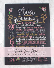 Load image into Gallery viewer, Favorite Things Poster • The original birthday chalkboard
