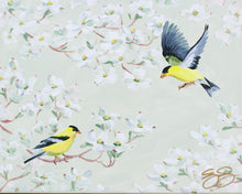 Load image into Gallery viewer, Goldfinch and Dogwood - 11 x 14
