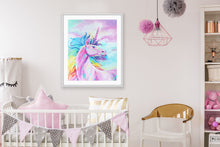 Load image into Gallery viewer, Abby&#39;s Unicorn fine art print on canvas
