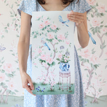 Load image into Gallery viewer, June, a green chinoiserie fine art print on paper
