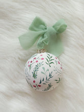Load image into Gallery viewer, Red berries and branches hand-painted ornament
