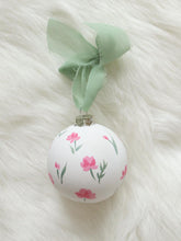 Load image into Gallery viewer, Pink wildflower hand-painted ornament
