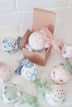 Load image into Gallery viewer, 2022 Pink bow hand-painted ornament
