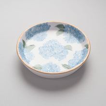 Load image into Gallery viewer, Hand-painted trinket dish: blue hydrangea
