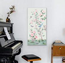 Load image into Gallery viewer, April, a green chinoiserie canvas wrap
