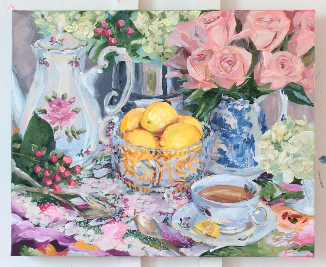Still life painting, Lemon Tea No. 2 - 16 x 20