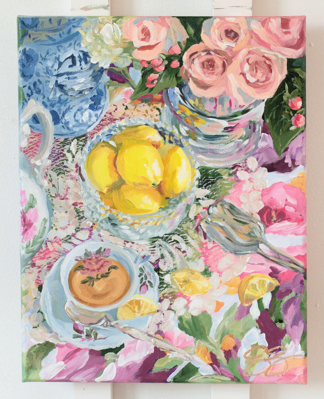 Still life painting, Lemon Tea No. 1 - 11 x 14