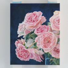 Load image into Gallery viewer, Pink Roses on Navy Blue - 8 x 10
