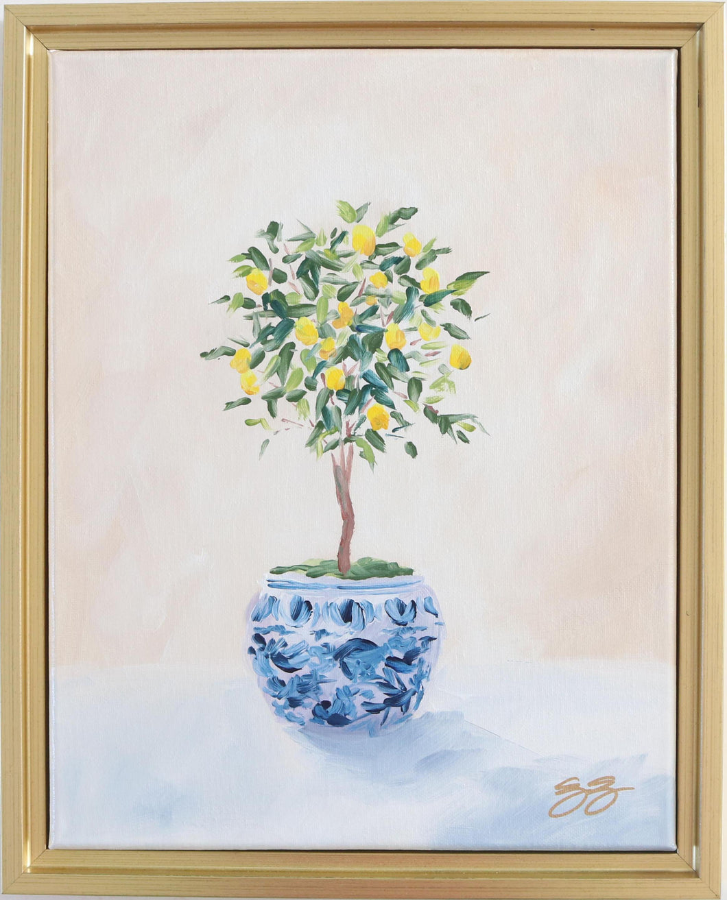 Lemon Topiary - 12 x 15 framed