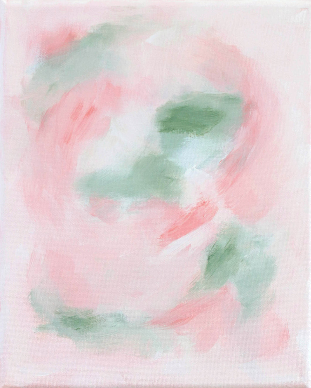 Abstract in Pink and Green - 8 x 10