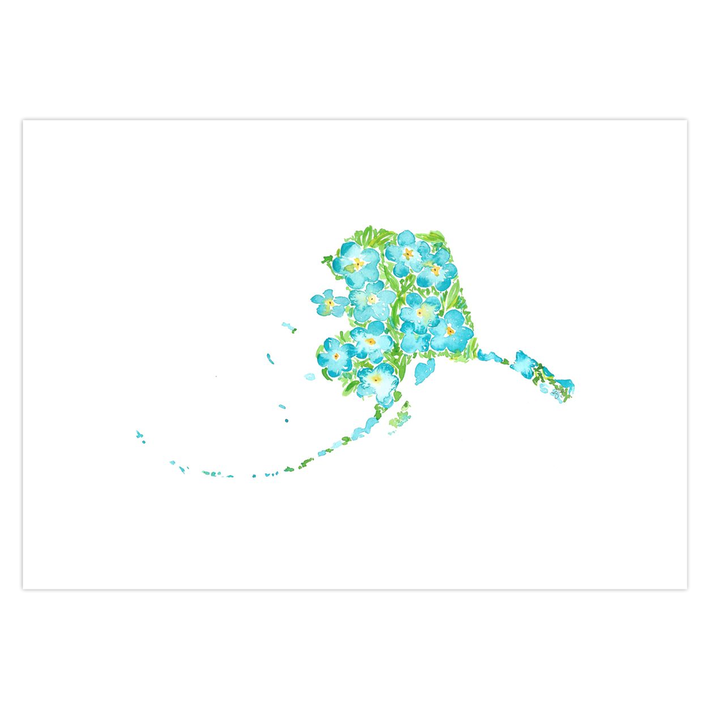 Alaska Forget-Me-Not note card set