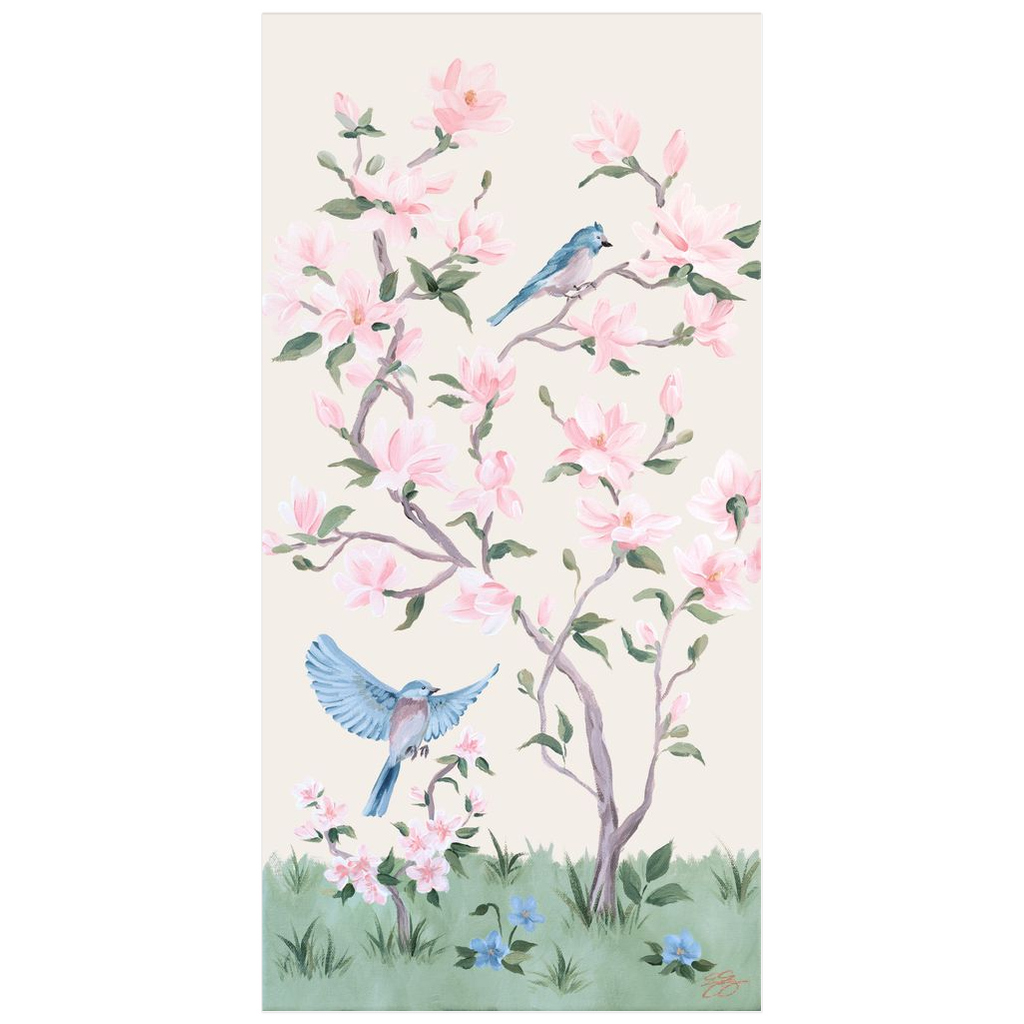 May, an ivory chinoiserie fine art print on paper