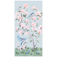 May, a blue chinoiserie fine art print on paper