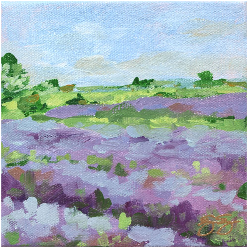 Lavender Fields No. 2, a fine art print on canvas