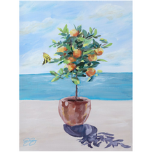 Load image into Gallery viewer, Orange Topiary, a fine art print on canvas
