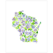 Load image into Gallery viewer, Wisconsin Violet fine art print
