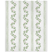 Load image into Gallery viewer, Minky blanket, Vine stripe green
