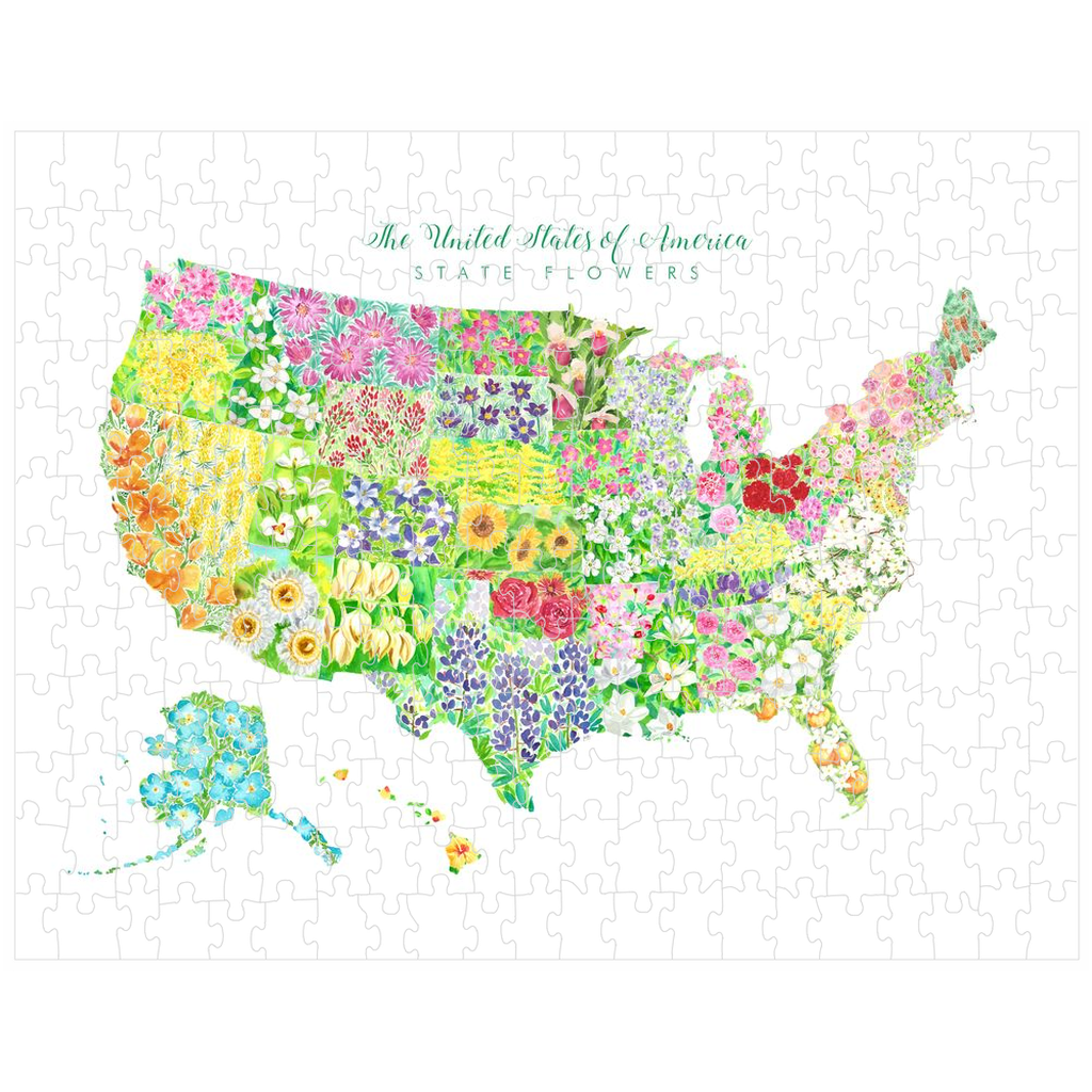 United States state flower jigsaw puzzle