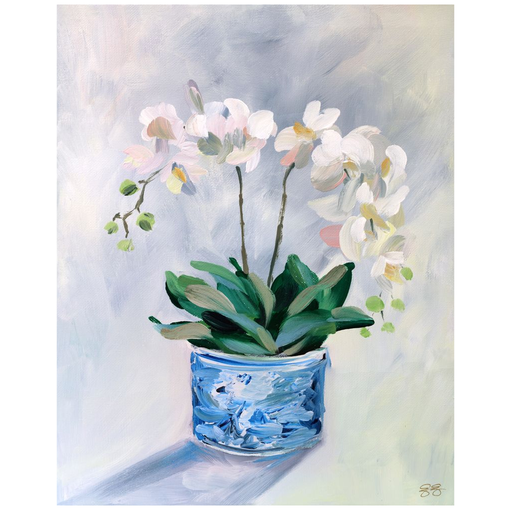Orchid, a fine art print on canvas