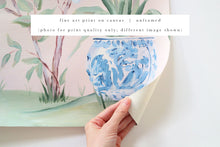 Load image into Gallery viewer, Green and Blue and White, a fine art print on canvas
