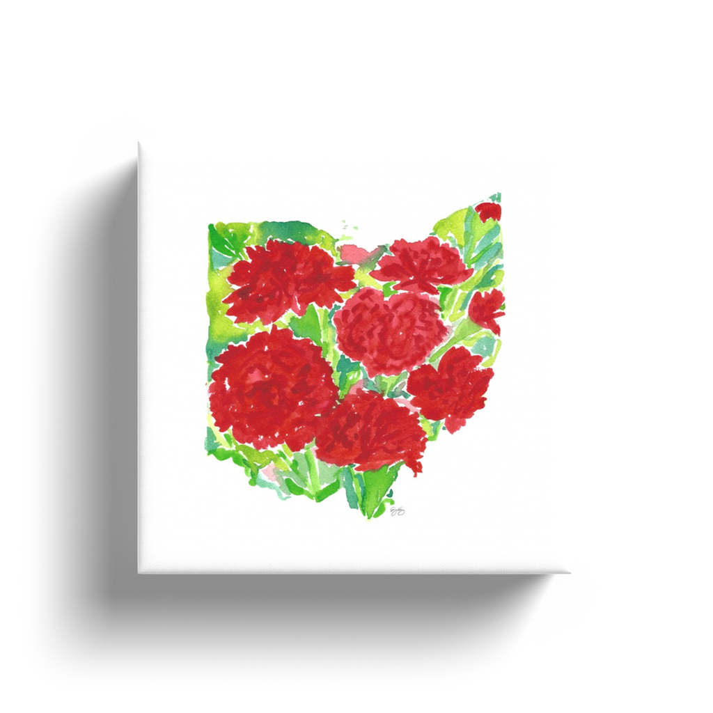 Ohio Carnation canvas wrap