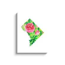 Load image into Gallery viewer, Washington, D.C. American Beauty Rose canvas wrap
